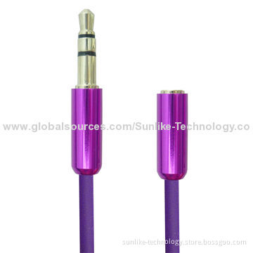 Audio Extension Cable with Aluminum Shell, Ultra Soft, 3.5mm Mini Jack, 3.5SP Male-Female